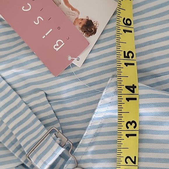 Biscotti & Kate Mack Collezioni  Parachute Drape Skirt Blue Stripes NWT Size 14 - Picture 6 of 12